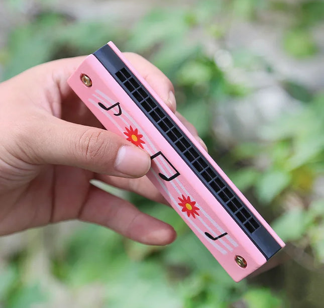 16 Holes Cute Harmonica Musical Instrument Montessori Educational Toys Cartoon Pattern Kids Wind Instrument Children Gift Kids
