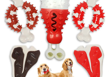 RuffChews - Paquete de 5 juguetes duraderos para perros masticadores