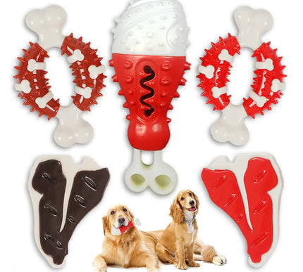 RuffChews - Paquete de 5 juguetes duraderos para perros masticadores