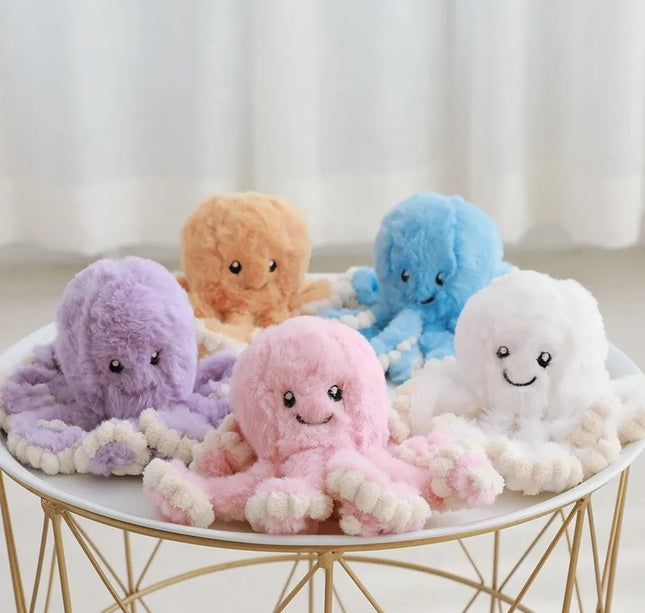 Octopus Stuffed Animal Cute Plushies Reversible Octopus Plushies Colorful and Multi Size for Room Decor Kids Gift
