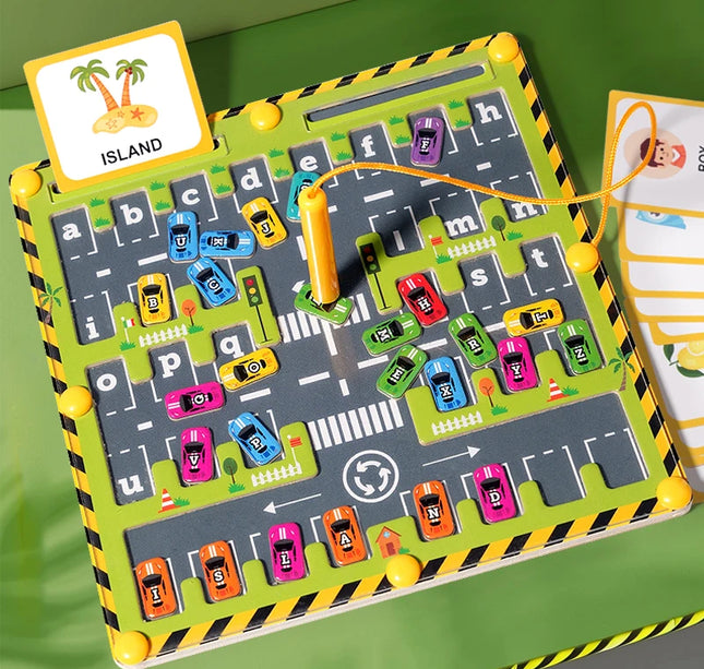Montessori Magnetic Alphabet Maze – ABC Learning & Fine Motor Educational Toy for Preschool Kids