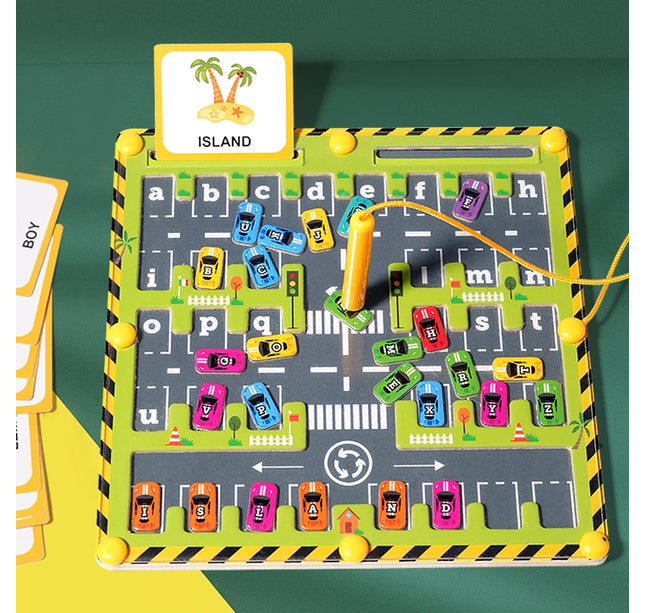 Montessori Magnetic Alphabet Maze – ABC Learning & Fine Motor Educational Toy for Preschool Kids