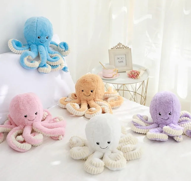 Octopus Stuffed Animal Cute Plushies Reversible Octopus Plushies Colorful and Multi Size for Room Decor Kids Gift