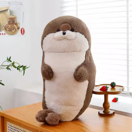 Sushi-Themed Plush Toy – Soft Stuffed Seal, Otter & Shrimp Doll Pillow for Kids & Gifts