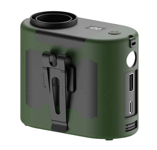 Portable Waist & Neck Clip Fan – High-Speed Cooling with Power Bank & LED Light for Outdoor, Worksite, and Travel Use