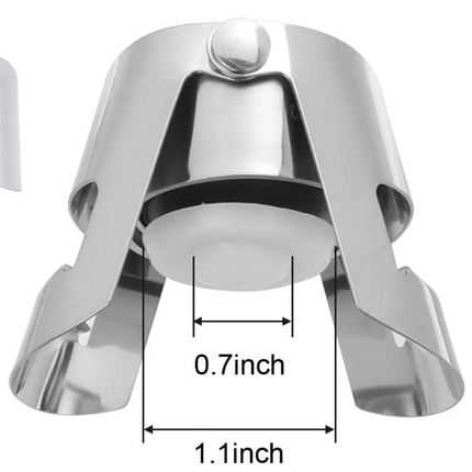 Portable Stainless Latches Champagne Sparkling Wine Bottle Stopper Sealer Bar Wine Plug Liquor Spirit Flow Red Wine Bottle Cap