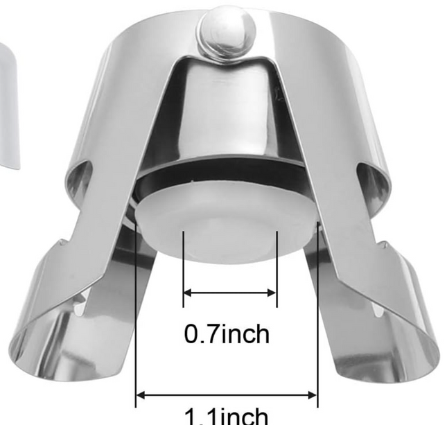 Portable Stainless Latches Champagne Sparkling Wine Bottle Stopper Sealer Bar Wine Plug Liquor Spirit Flow Red Wine Bottle Cap