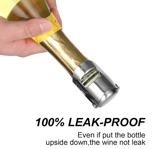 Portable Stainless Latches Champagne Sparkling Wine Bottle Stopper Sealer Bar Wine Plug Liquor Spirit Flow Red Wine Bottle Cap