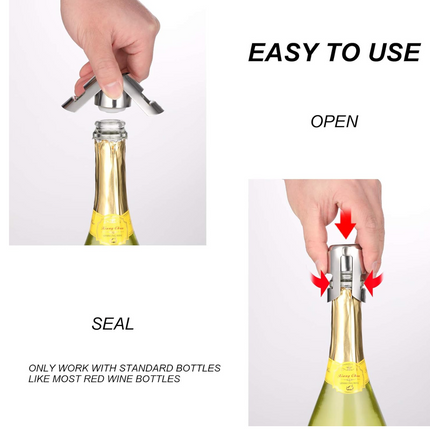 Portable Stainless Latches Champagne Sparkling Wine Bottle Stopper Sealer Bar Wine Plug Liquor Spirit Flow Red Wine Bottle Cap