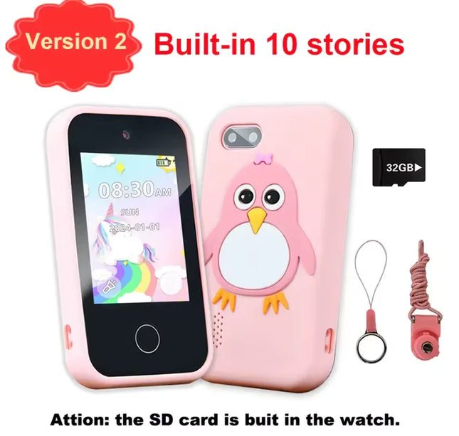 Kids Smart Phone Children Toys Mini Smart Phone Unicorn Toys Games Dual Camera