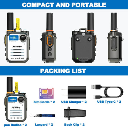KaYoTom Global Walkie-Talkies – Long Distance Communication up to 5000KM