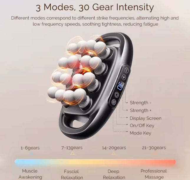 16-Head Fascia Massage Gun – High-Frequency Body Massager