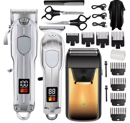Cordless Hair Clipper & Beard Trimmer Set for Men