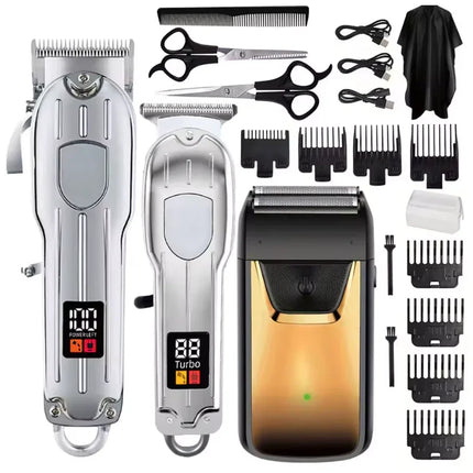 Cordless Hair Clipper & Beard Trimmer Set for Men