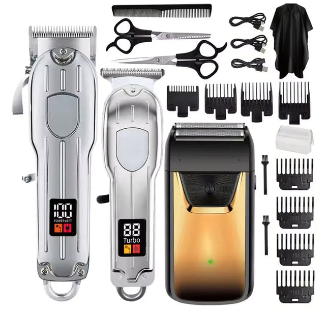 Cordless Hair Clipper & Beard Trimmer Set for Men
