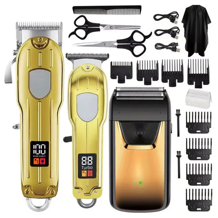 Cordless Hair Clipper & Beard Trimmer Set for Men