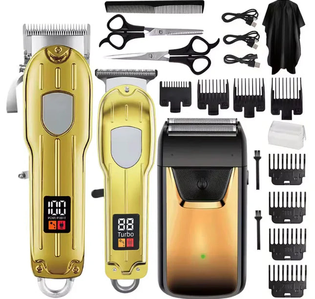 Cordless Hair Clipper & Beard Trimmer Set for Men