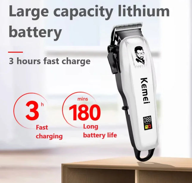 Kemei Rechargeable Professional Hair Clipper for Men