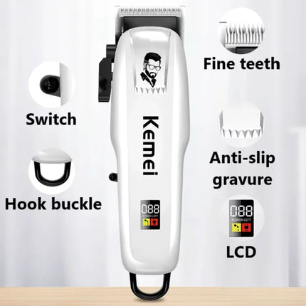 Kemei Rechargeable Professional Hair Clipper for Men
