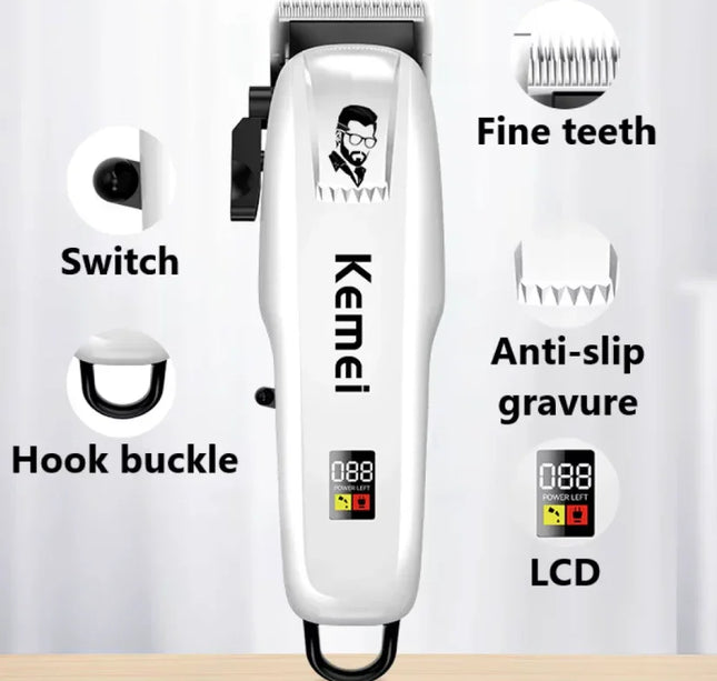 Kemei Rechargeable Professional Hair Clipper for Men