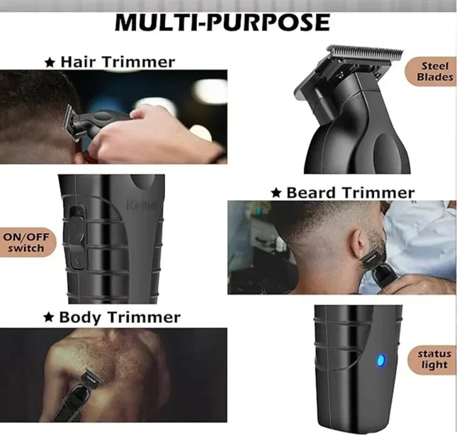 Kemei KM-2299 Cordless USB Rechargeable Hair Clipper