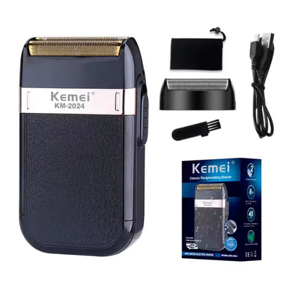 Kemei KM-2024 Waterproof Rechargeable Electric Shaver for Men