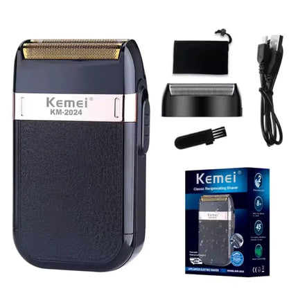 Kemei KM-2024 Waterproof Rechargeable Electric Shaver for Men
