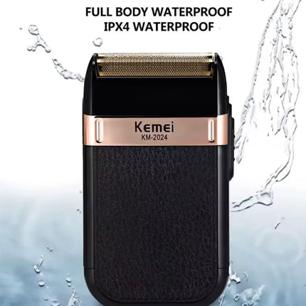 Kemei KM-2024 Waterproof Rechargeable Electric Shaver for Men