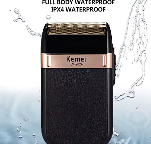 Kemei KM-2024 Waterproof Rechargeable Electric Shaver for Men