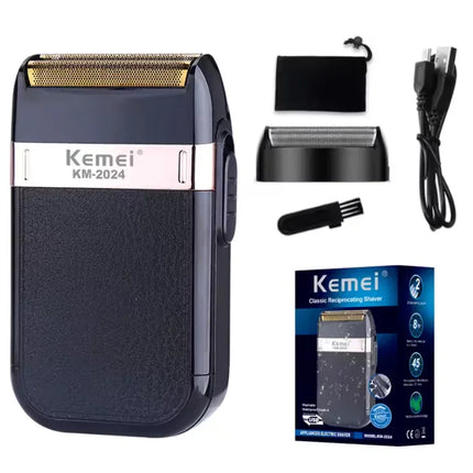 Kemei KM-2024 Waterproof Rechargeable Electric Shaver for Men