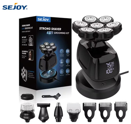 Sejoy 7D Head Shaver 6-in-1 Waterproof Grooming Kit for Men