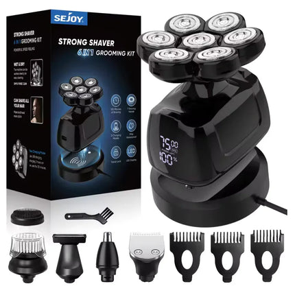 Sejoy 7D Head Shaver 6-in-1 Waterproof Grooming Kit for Men
