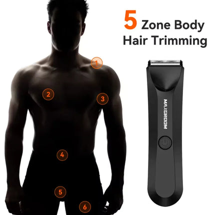 MAXGROOM Waterproof Body & Groin Hair Trimmer for Men