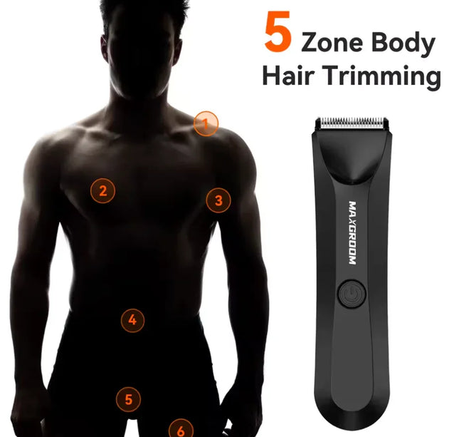 MAXGROOM Waterproof Body & Groin Hair Trimmer for Men