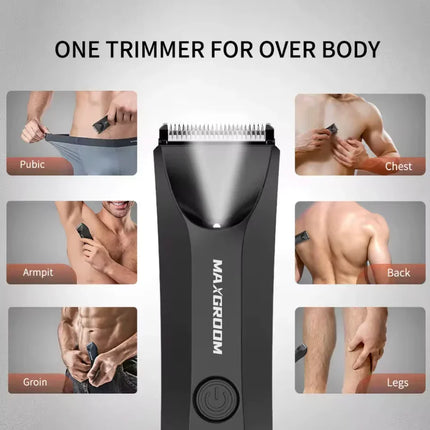 MAXGROOM Waterproof Body & Groin Hair Trimmer for Men