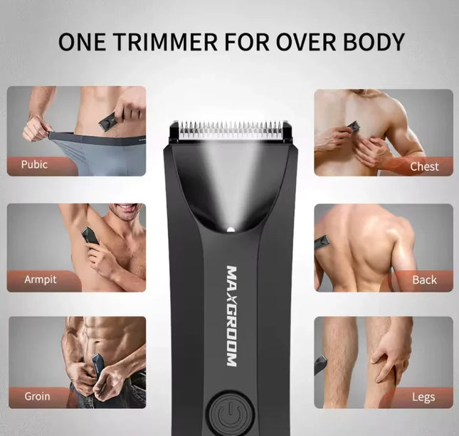 MAXGROOM Waterproof Body & Groin Hair Trimmer for Men