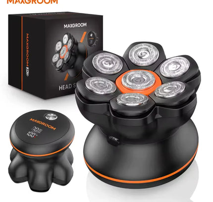 MAXGROOM 7D Head Shaver – Waterproof USB Rechargeable Electric Razor for Bald Men