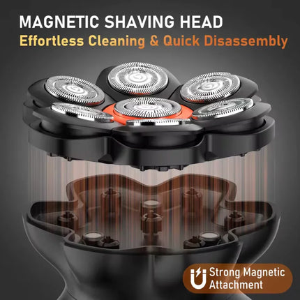 MAXGROOM 7D Head Shaver – Waterproof USB Rechargeable Electric Razor for Bald Men