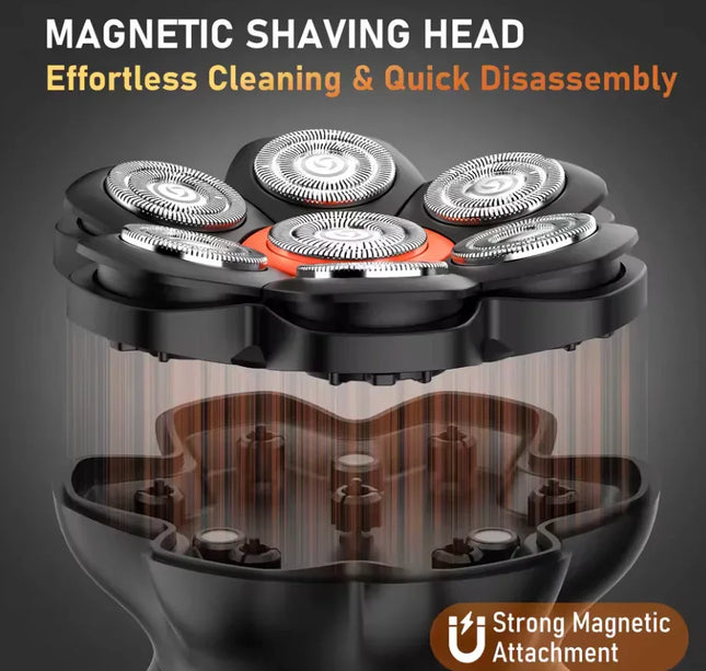 MAXGROOM 7D Head Shaver – Waterproof USB Rechargeable Electric Razor for Bald Men