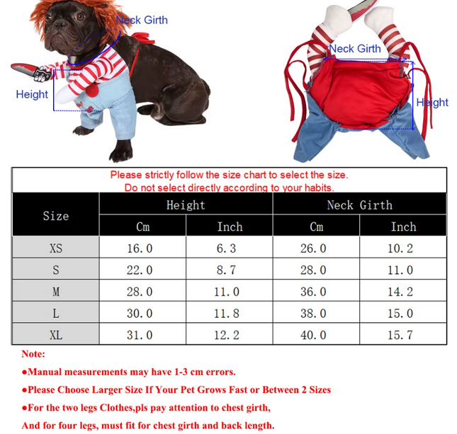 Funny Pet Costume Clothes for Small & Medium Dogs & Cats