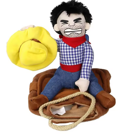 Funny Cowboy Dog Costume Jacket for Small & Large Dogs