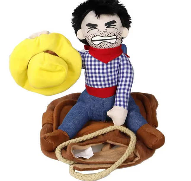Funny Cowboy Dog Costume Jacket for Small & Large Dogs