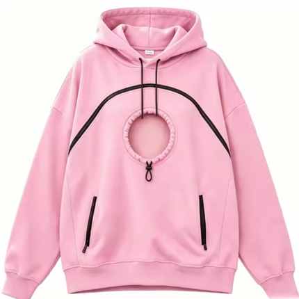 Winter Zipper Pocket Pet Solid Color Hooded Pullover Hoodie Shirt ,Sweatshirt Pouch Cat Hoodie Jacket