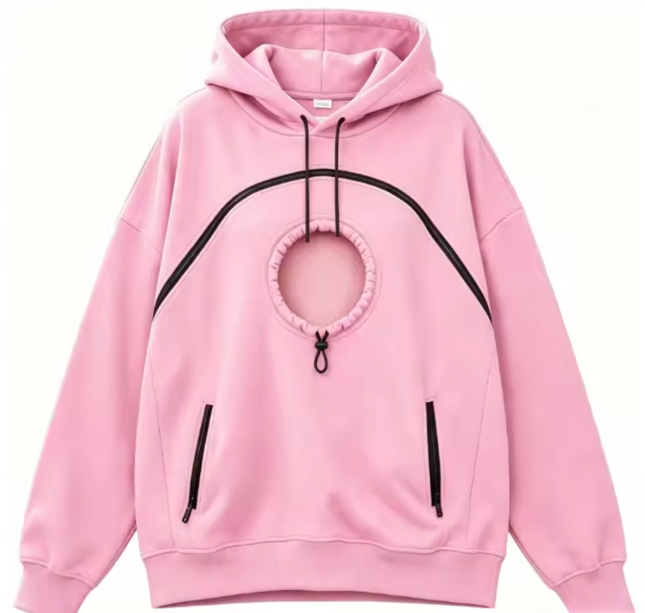 Winter Zipper Pocket Pet Solid Color Hooded Pullover Hoodie Shirt ,Sweatshirt Pouch Cat Hoodie Jacket