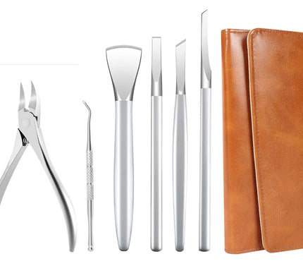 Precision Toenail Care Set - 6Pcs Stainless Steel Pedicure Kit
