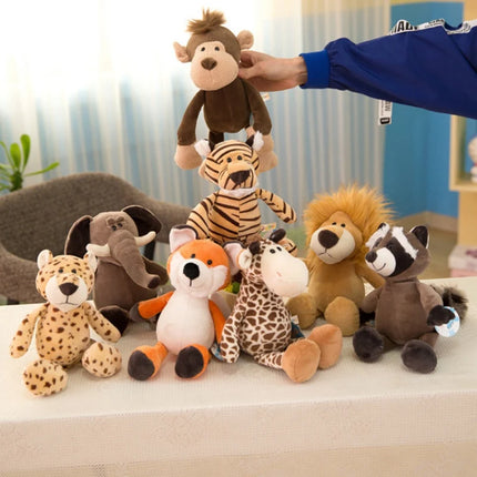 Simulation Animal Plush Toys – 25cm Stuffed Lion, Tiger, Giraffe, Monkey & More for Kids’ Gifts