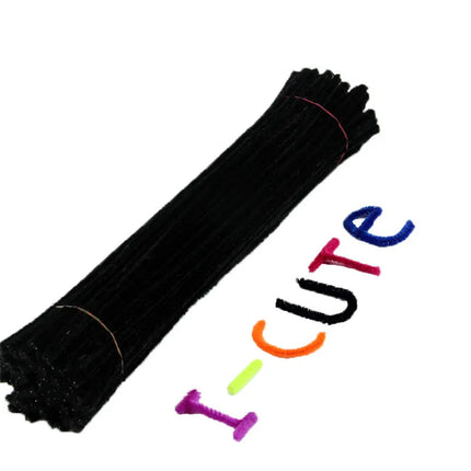 100pcs 30cm Chenille Stems Pipe Cleaners Kids Plush Educational Toy Colorful Pipe Cleaner Toys Handmade DIY Craft Supplies