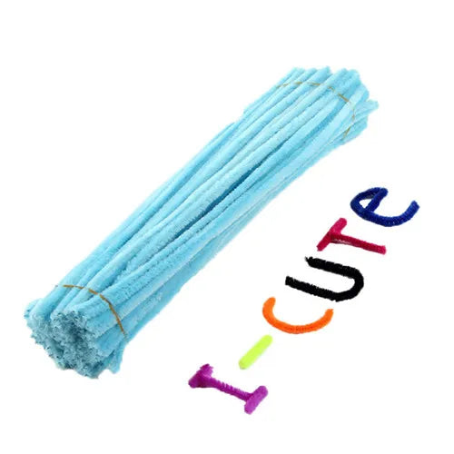 100pcs 30cm Chenille Stems Pipe Cleaners Kids Plush Educational Toy Colorful Pipe Cleaner Toys Handmade DIY Craft Supplies