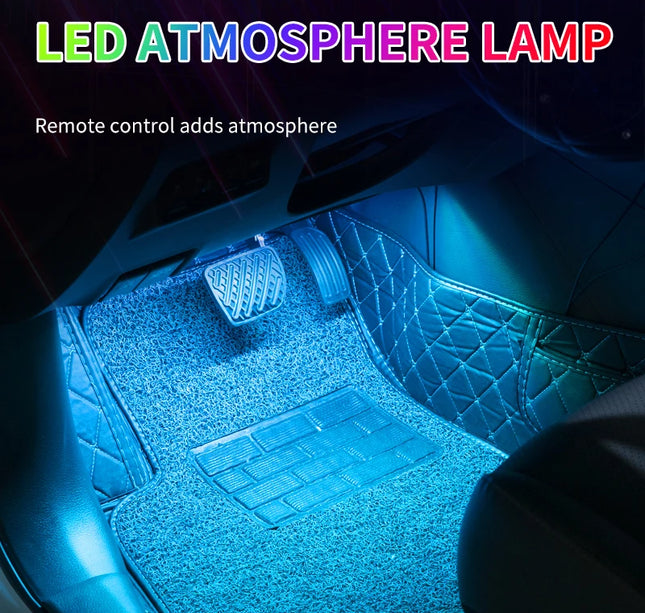 LED Car Ambient Light Kit – RGB Interior Strip with Music, Remote & App Control