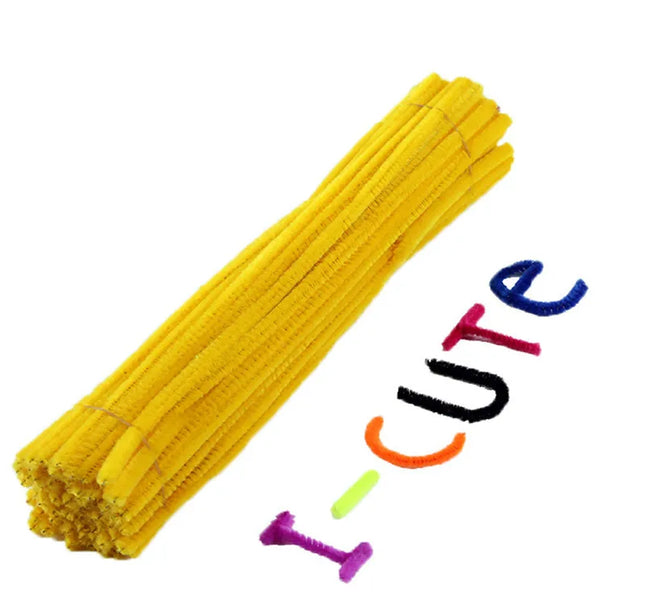 100pcs 30cm Chenille Stems Pipe Cleaners Kids Plush Educational Toy Colorful Pipe Cleaner Toys Handmade DIY Craft Supplies